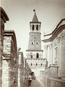 De Wapentoren in het Kremlin van Moskou door Ivan Fyodorovich Borshchevsky