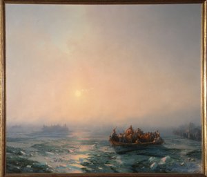 Ijs drijvend op de Dnjepr-rivier, 1872 door Ivan Konstantinovich Aivazovsky