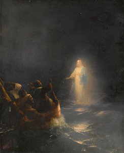 Jezus loopt op het water