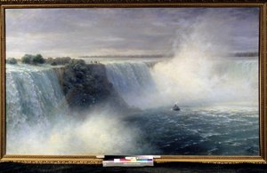 De Niagara-watervallen, schilderij van Ivan Aivazovski (1817-1900) 1892, Nationaal Kunstmuseum van de Wit-Russische Republiek, Minsk door Ivan Konstantinovich Aivazovsky
