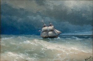 Stormachtige zee