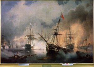 De Slag bij Navarino, 20 oktober 1827 door Ivan Konstantinovich Aivazovsky