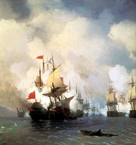 De Zeeslag bij Chesma op 5 juli 1770, 1848