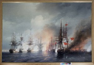 De slag bij Sinop op 30 november 1853