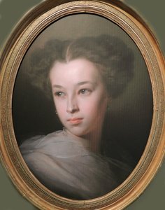 Portret van Natalia Alexandrovna Pushkina, Gravin van Merenberg 1836-1913, Dochter van dichter, 1849 door Ivan Kosmich Makarov