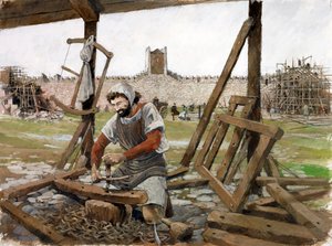 Timmerman, Scarborough Castle, 12e eeuw