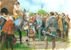 Elizabeth I wordt verwelkomd in Kenilworth Castle door Ivan Lapper