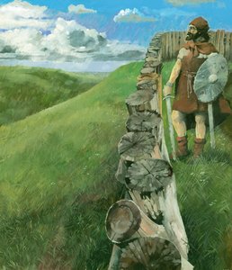 IJzertijdman bij Liddington Castle Hillfort, Swindon, Wiltshire door Ivan Lapper