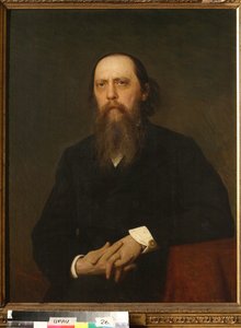 Portret van de schrijver Mikhail Saltykov-Shchedrin (1826-1889) door Ivan Nikolaevich Kramskoy