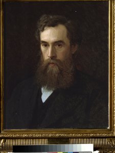 Portret van de verzamelaar, directeur en oprichter van de Galerie, Pavel Tretiakov door Ivan Nikolaevich Kramskoy