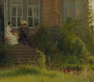 Dacha van de kunstenaar in Siverskaya door Ivan Nikolaevich Kramskoy