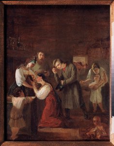 De zegen van het jonge paar voor het huwelijk door Ivan Petrovich Orlov