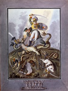 1812: allegorie van de nederlaag van het leger van Napoleon I tijdens de Russische veldtocht door Ivan Philippovich Tupylev
