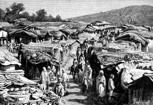 De Beni-Ramasses wijk, Constantine, Algerije, 1895