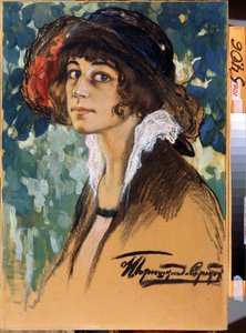 "Portret van komiek Antonina Sobolsjtsjikova-Samarina (1896-1971)".