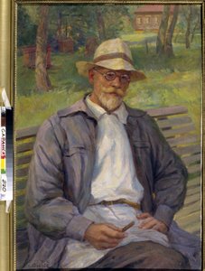Portret van de schilder Ivan Gorshkin Sorokopudov, 20e eeuw (olieverf op doek)