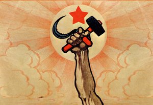 De symbolen van het communisme, 5e verjaardag van de Grote Proletarische Revolutie, 1922 door Ivan Simakov