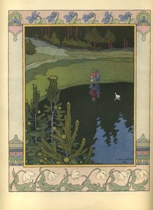 Illustratie bij het sprookje De Witte Eend, 1902 door Ivan Yakovlevich Bilibin