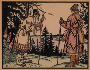 Ivan Tsarevich en Kikkerprinses, 1931 door Ivan Yakovlevich Bilibin