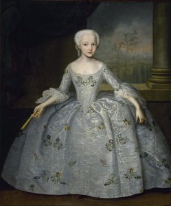 Portret van Sarah Eleanore von Fermor, ca. 1750 door Ivan Yakovlevich Vishnyakov