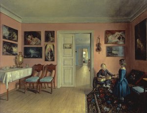 In de Kamer van de Kunstenaar, 1855