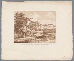 Gezelschap aan de oever van de Brouwerskolk te Overveen door Izaak Jansz. de Wit