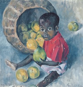 Fito, tweelingzoon van Abel, Haïti, 1961 door Izabella Godlewska de Aranda