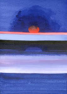 Zeegezicht, Zonsondergang, Helsinki, 1991