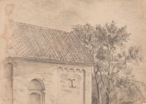 Kerkarchitectuur met bomen