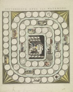 Spel van Waterloo, 1815 door J.B.D. Wibmer