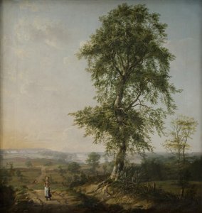 Landschap met een Grote Boom door Johan Christian Dahl