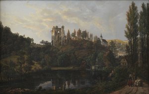 De kasteelruïne bij Tharandt door Johan Christian Dahl