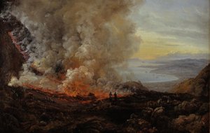De Uitbarsting van de Vesuvius door Johan Christian Dahl