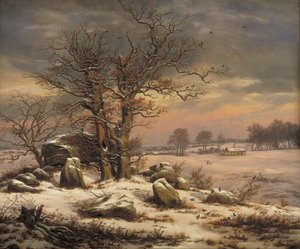 Winterlandschap bij Vordingborg, Denemarken