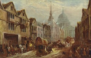 Ingang van La Belle Sauvage Inn Yard, Ludgate Hill, Londen