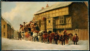Buiten de George Inn, 1879