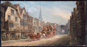 De Royal Mail van Londen naar Exeter die door Salisbury gaat, 1895