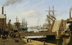 Een Uitzicht op Kopenhagen met de Knippelsbro, 1882 door J.E. Carl Rasmussen