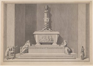 Grafmonument van Frederik V in de Domkerk van Roskilde door J.F. Clemens