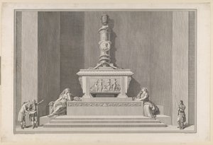 Grafmonument van Frederik V in de Dom van Roskilde door J.F. Clemens