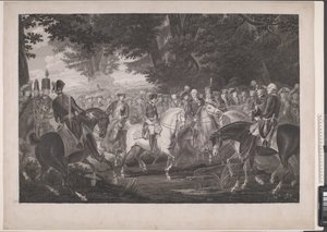 Frederik de Grote rijdt naar huis na een revue in Potsdam door J.F. Clemens