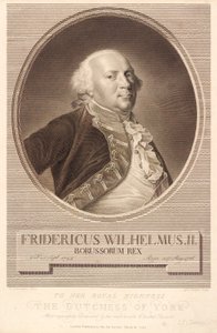 Friedrich Wilhelm II, koning van Pruisen door J.F. Clemens