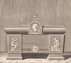 Ludvig Holbergs sarcofaag in Sorø door J.F. Clemens