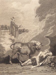 Niels Klim probeert de koster in Fane Kerk te horen. II door J.F. Clemens