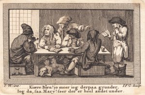 Het gedicht van Peder Paars wordt beoordeeld in de kroeg op drie herten
