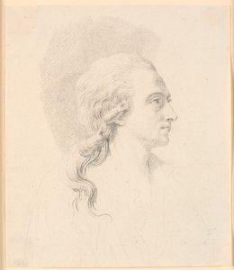 Portret van beeldhouwer Alexander Trippel. Profiel naar rechts