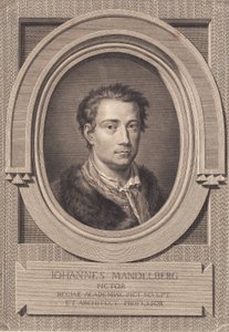 Portret van de schilder Johan Mandelberg door J.F. Clemens
