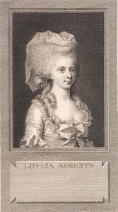 Portret van prinses Louise Augusta door J.F. Clemens