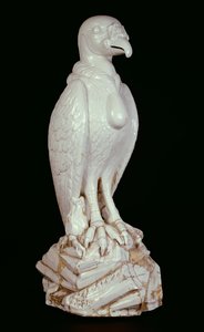 Een van een paar grote witte Meissen-figuren van gieren, c.1731
