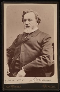 Portret van Franciscus Cornelius Donders 1818-1889, 1 juli 1884 door JJA Van Winsen